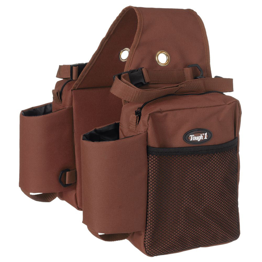 Tough 1 Nylon Water Bottle/Gear Carrier Saddle Bag, Brown