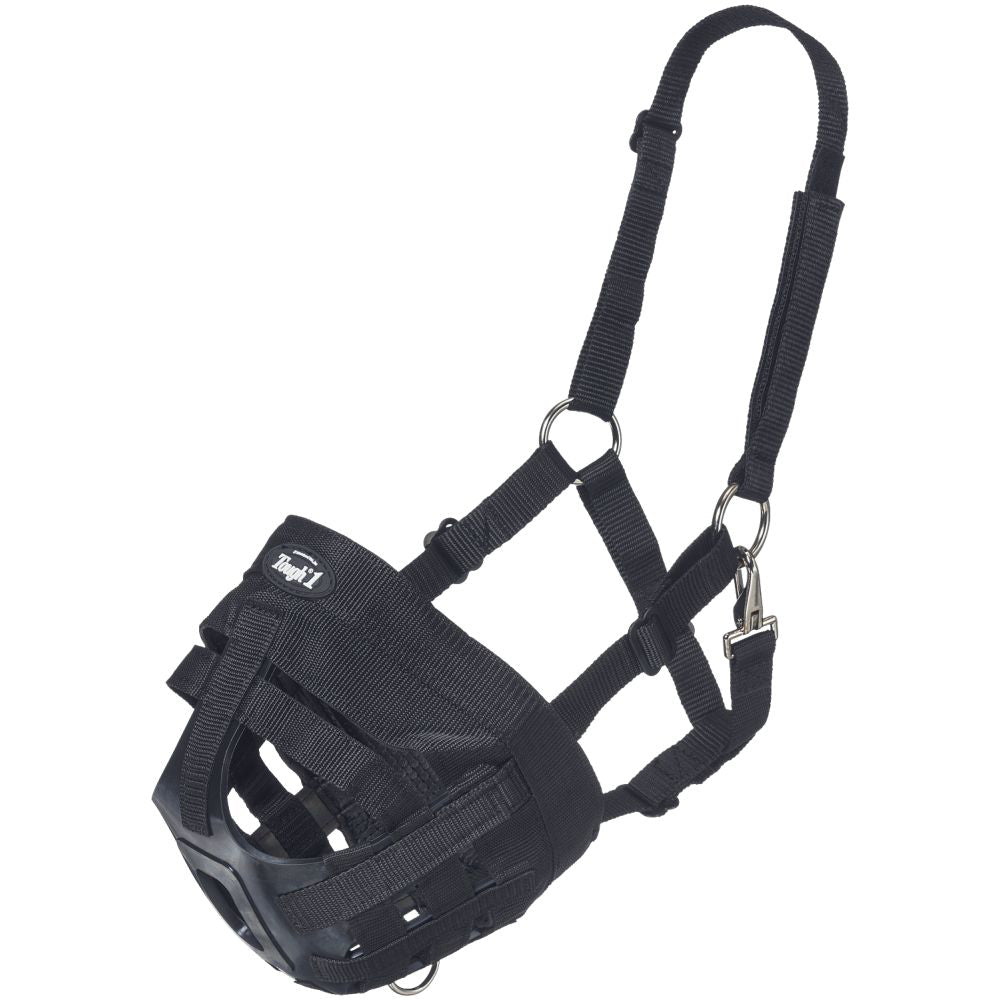 Yearling Size Tough 1 Horse Muzzle Easy Breathe Grazing Black
