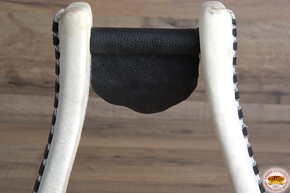HILASON Horse Western Saddle Stirrup Oversize Rawhide Leather Pair| Rawhide Leather Stirrups | Oversize Horse Stirrups| Rawhide Covered Stirrups