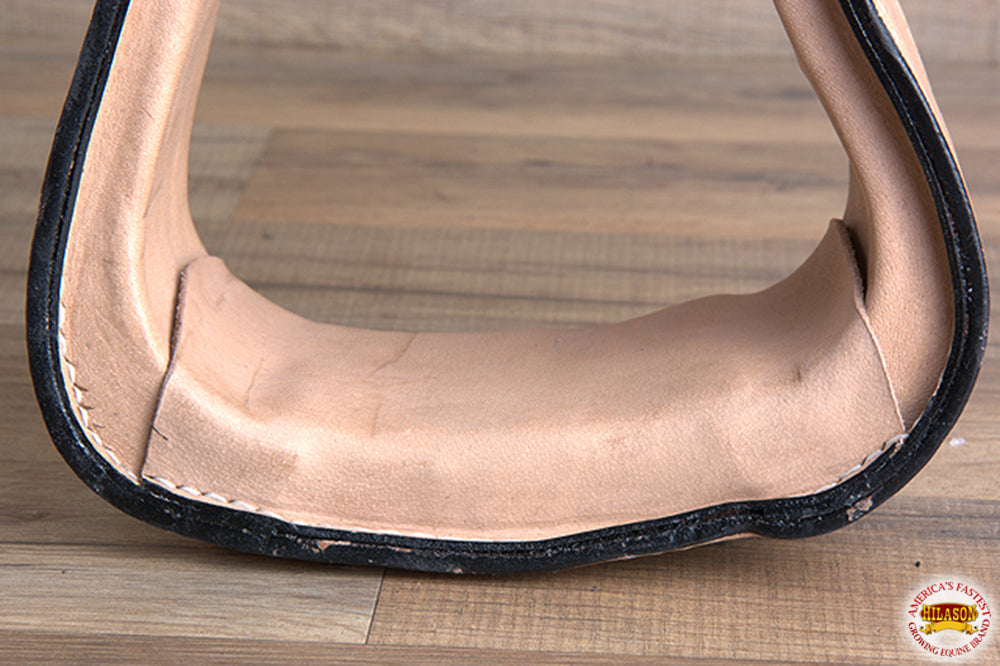HILASON Horse Western Saddle Stirrup Leather Stirrups Pair | Leather Western Stirrups with Wooden Core | Western Saddle Stirrups | Horse Saddle Stirrups | Anti-Slip Stirrups