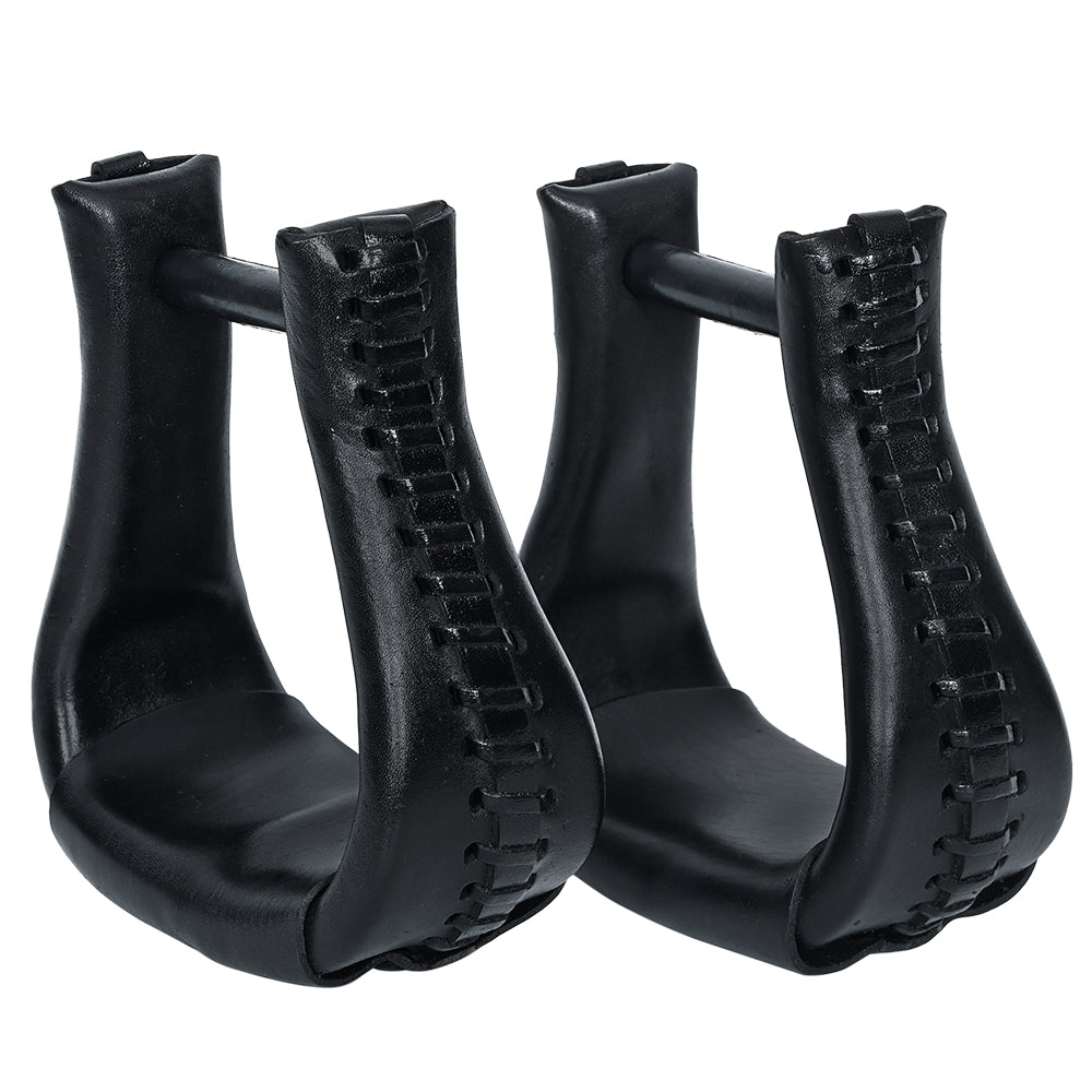 Hilason Western Saddle Bell Oil Leather Horse Saddle Stirrups Neck 3 In