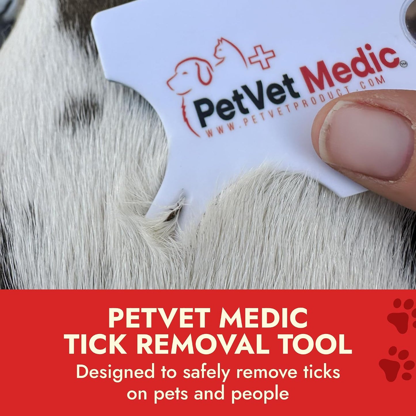 PetVet Medic Tick Remover Card 3-Pack for Dogs & Cats – Wallet-Sized Tick Removal Tool with Built-In Magnifier & Instruction Guide
