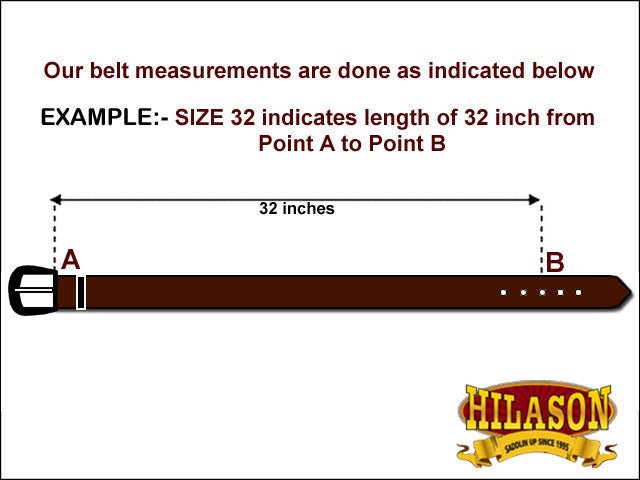 HILASON Western Genuine Leather Belt for Men Women Cowboy Cowgirl Handmade Unisex Full Grain Heavy Duty Tooled Belt for Jeans