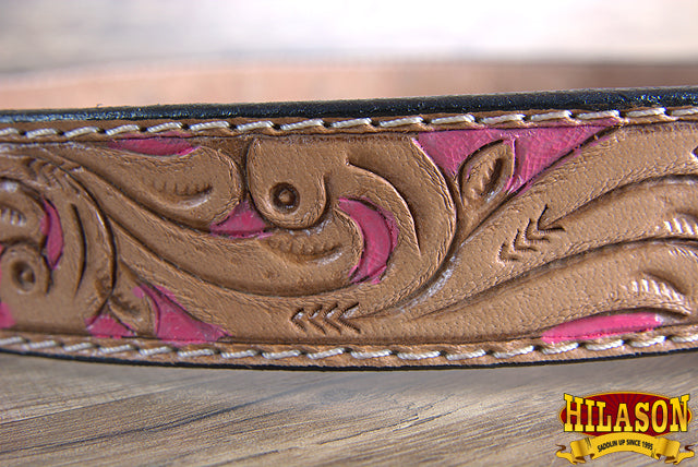 HILASON Western Genuine Leather Belt for Men Women Cowboy Cowgirl Handmade Unisex Full Grain Heavy Duty Floral Tooled Belt