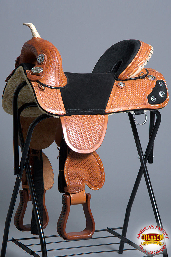 Hilason Western Horse Treeless Trail Barrel Saddle American Leather