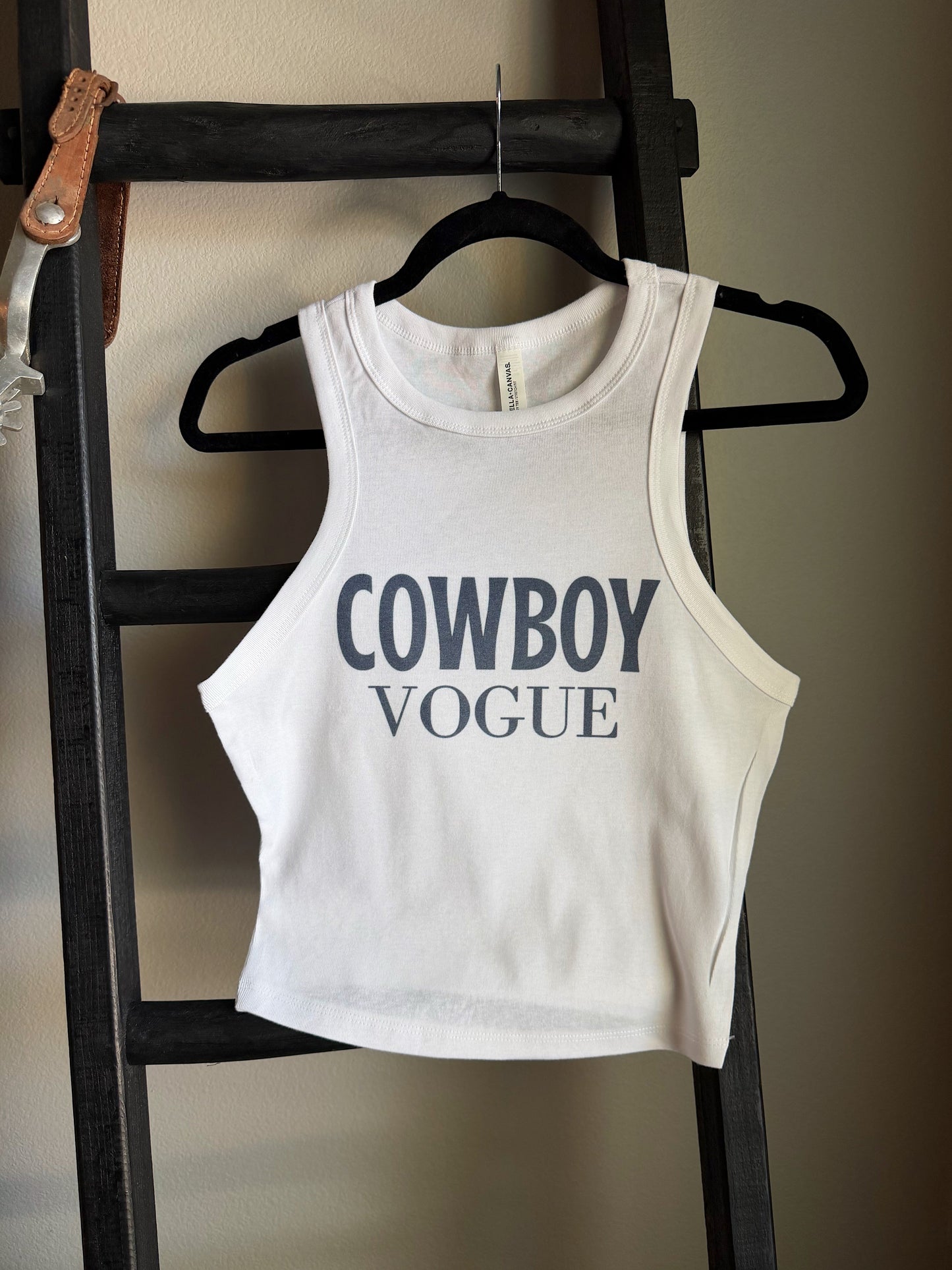 Cowboy Vogue Cropped Tank