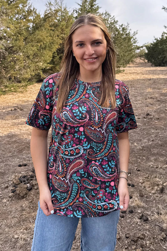 Painted Nights Paisley top