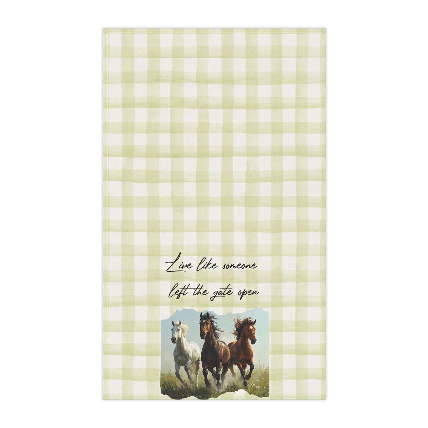 Rustic Horse Tea Towels, Farmhouse Kitchen Decor, Gift for Horse Lovers, Country Home, Eco-Friendly Cotton Towels