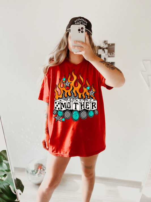 Flamin Mother Dice tee