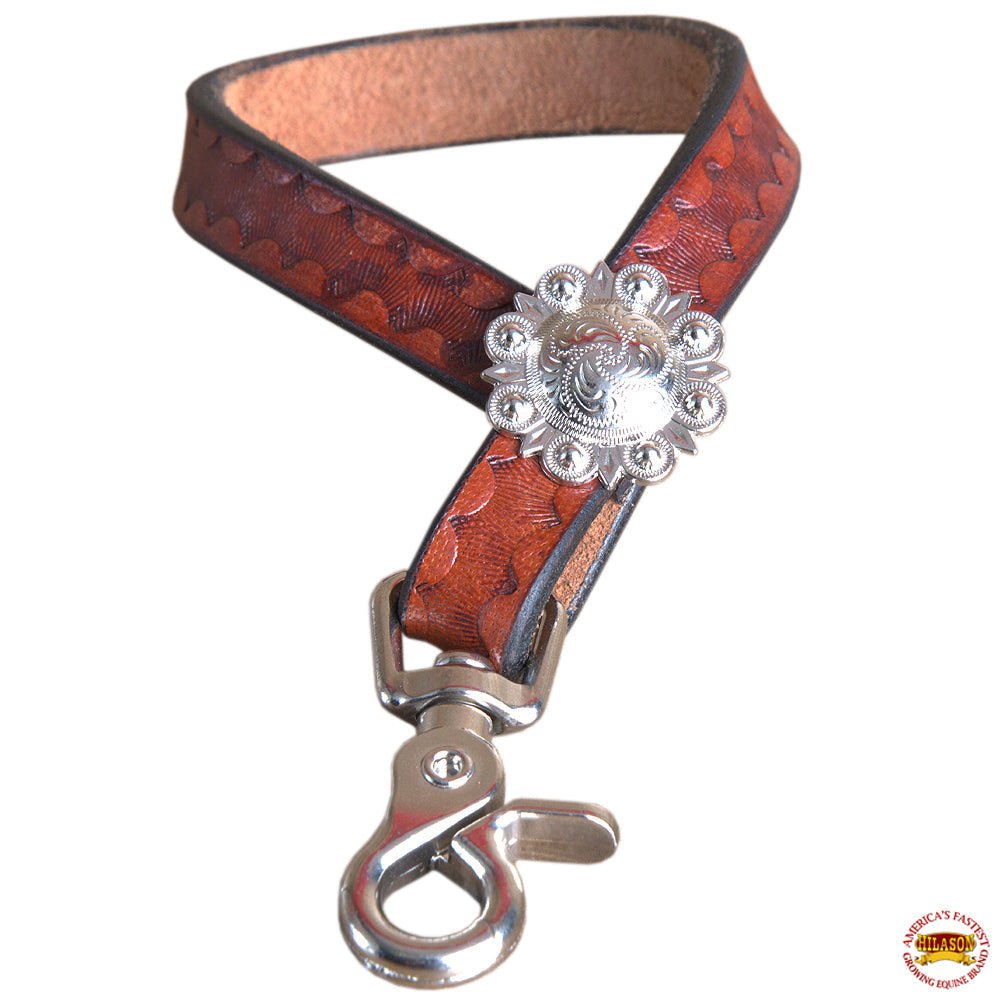HILASON Leather Horse Tie Down Hobble Keeper Sunset Hand Tool 4 Inch