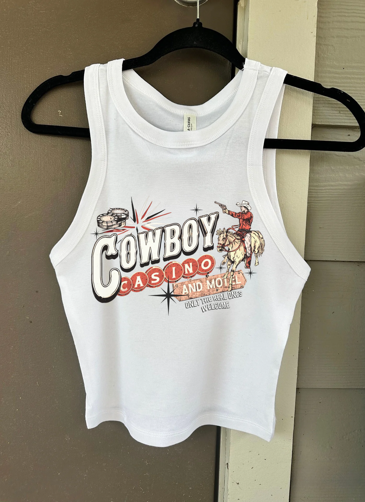 Cowboy Casino Cropped Tank