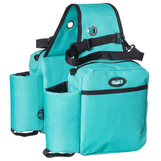 Tough1 Heavy Duty Nylon Saddle Bag With Bottle Holders Turquoise