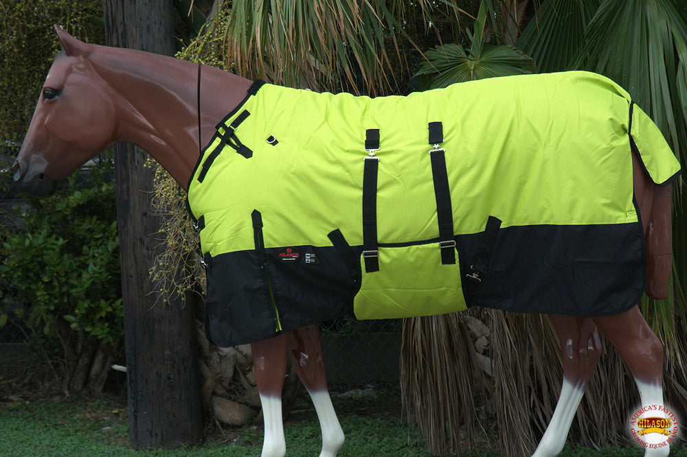 Hilason 1200D Winter Waterproof Horse Turnout Blanket Belly Wrap Lime