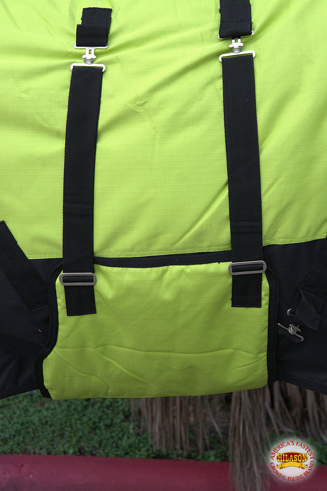 Hilason 1200D Winter Waterproof Horse Turnout Blanket Belly Wrap Lime