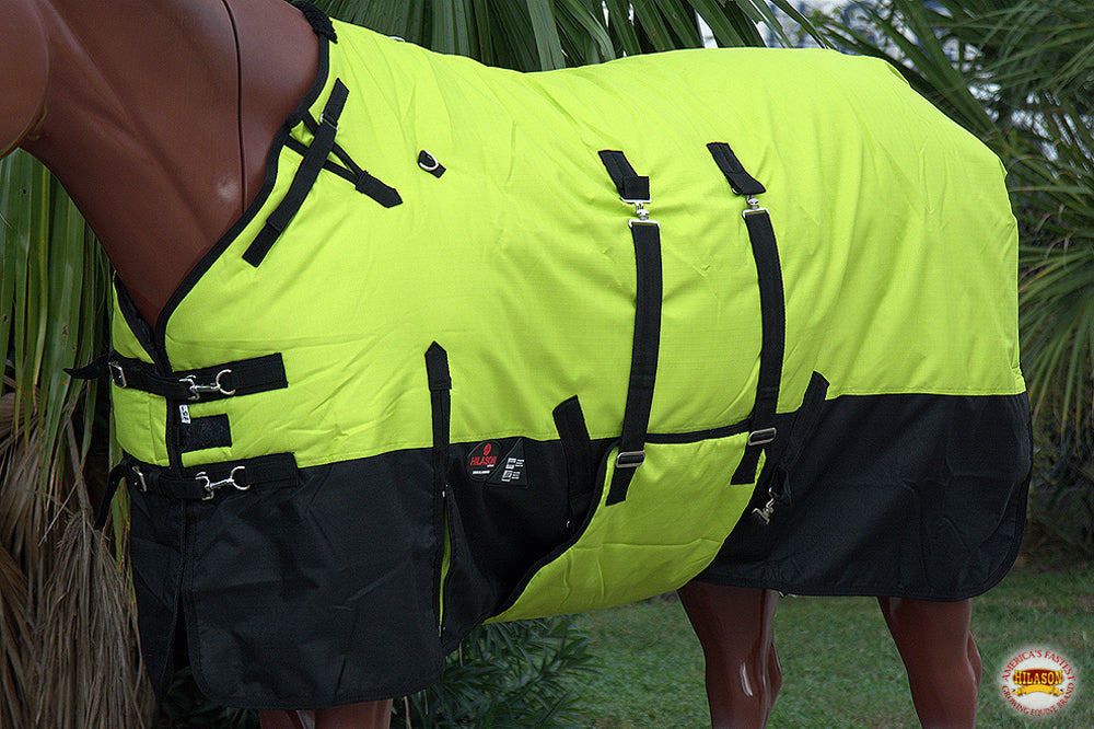 Hilason 1200D Winter Waterproof Horse Turnout Blanket Belly Wrap Lime