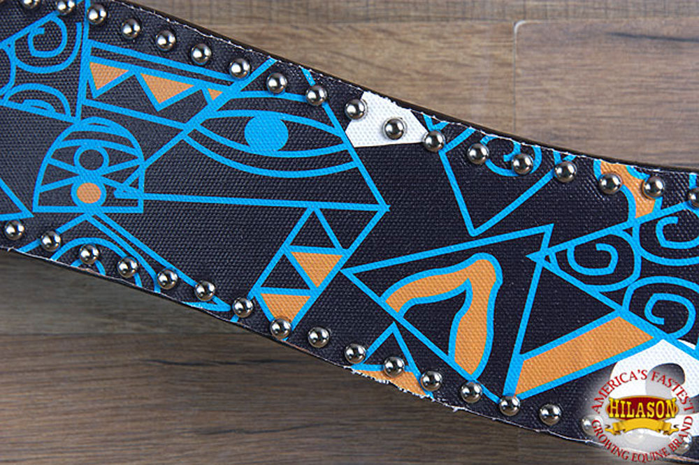 Hilason Western Horse Breast Collar American Leather Geomatric Pattern
