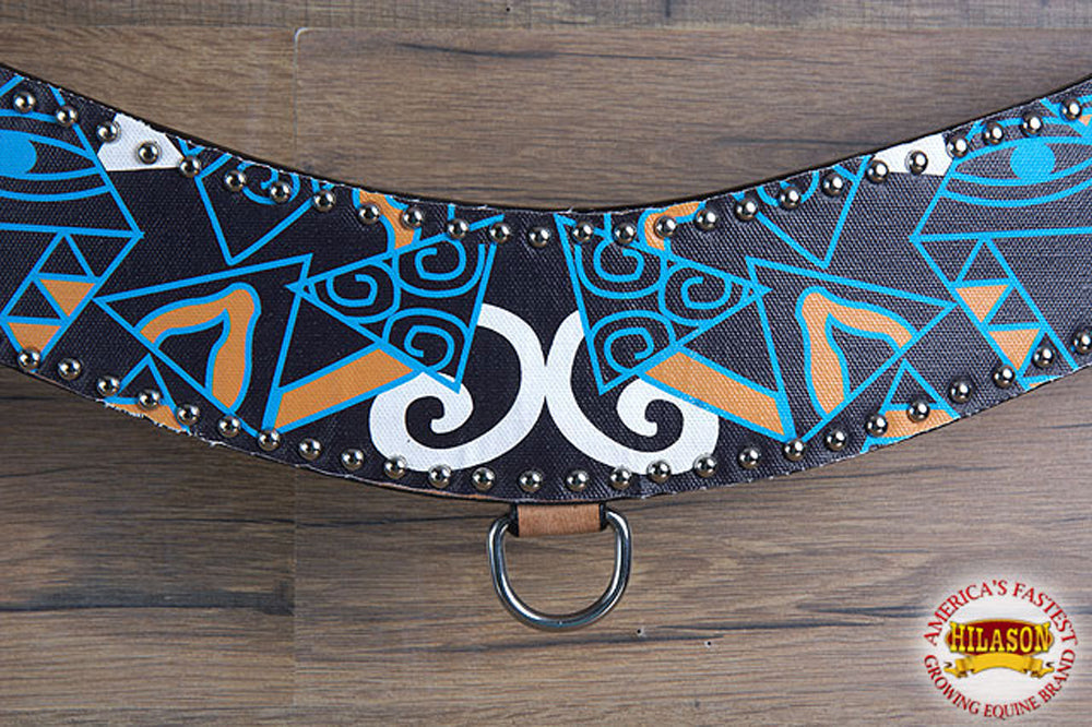 Hilason Western Horse Breast Collar American Leather Geomatric Pattern