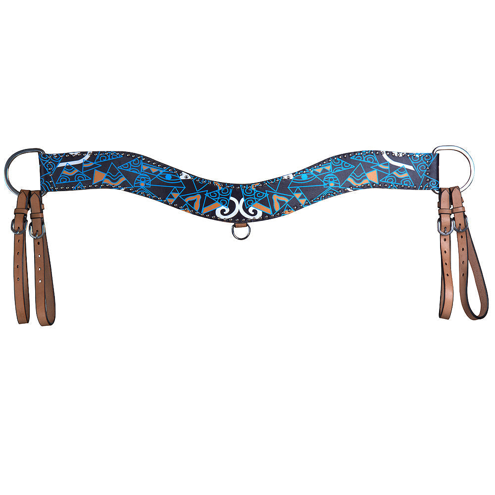 Hilason Western Horse Breast Collar American Leather Geomatric Pattern