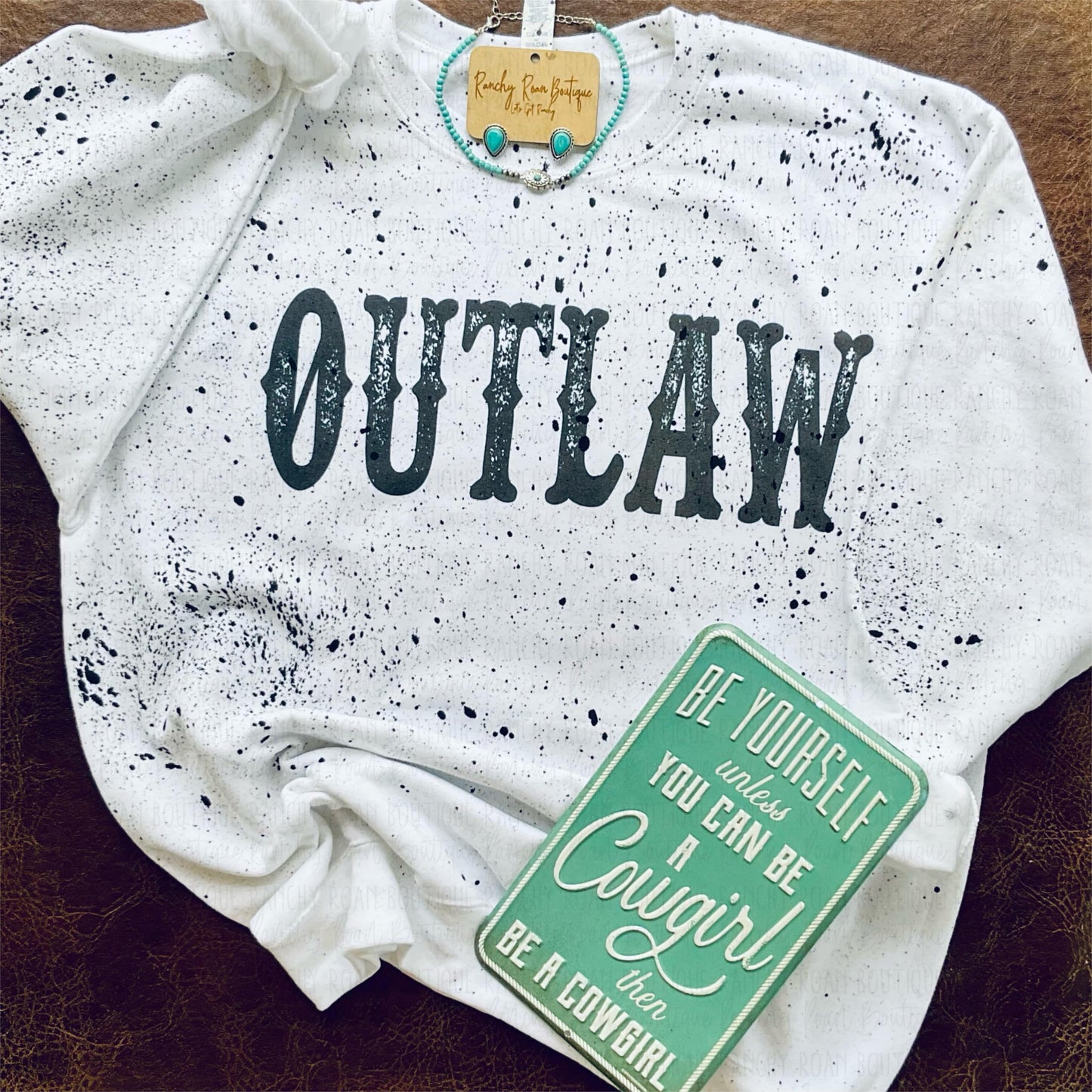 Outlaw Distressed Western Sweatshirt