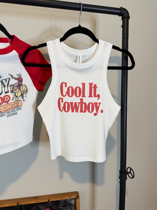 Cool It, Cowboy Cropped Tank