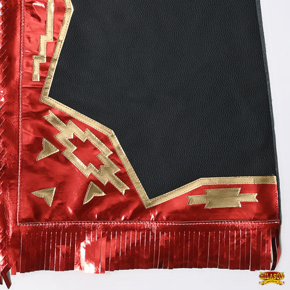 Hilason Handmade Genuine Leather Chaps Adult Handtooled Rodeo Bull Riding