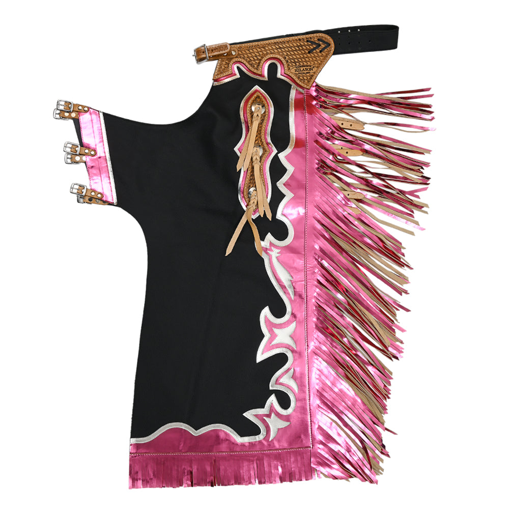 Hilason Handmade Genuine Leather Chaps Adult Handtooled Rodeo Bull Riding