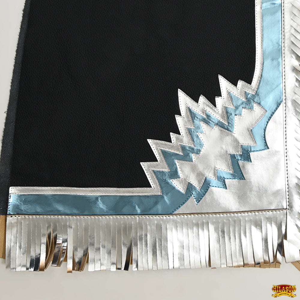 Hilason Handmade Genuine Leather Chaps Adult Handtooled Rodeo Bull Riding