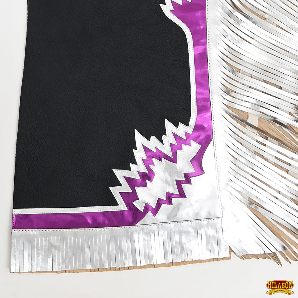 Hilason Handmade Genuine Leather Chaps Adult Handtooled Rodeo Bull Riding