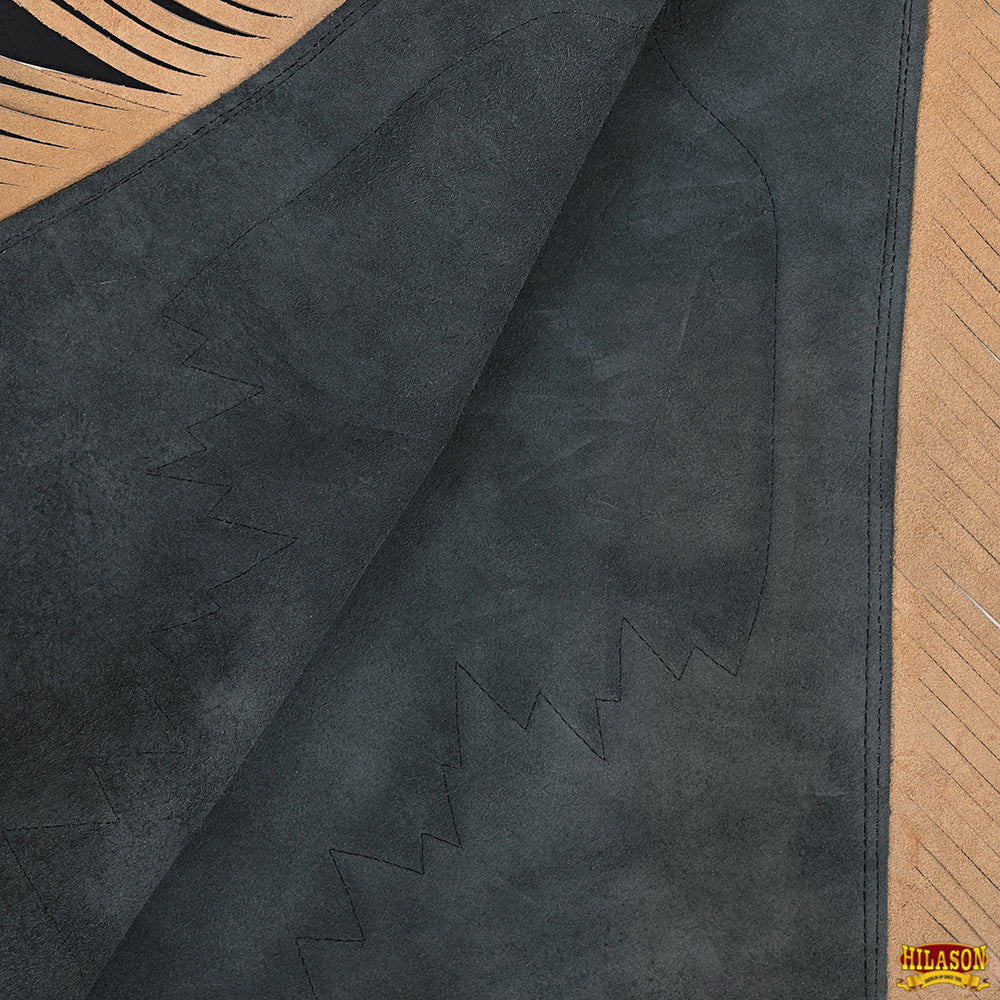 Hilason Handmade Genuine Leather Chaps Adult Handtooled Rodeo Bull Riding