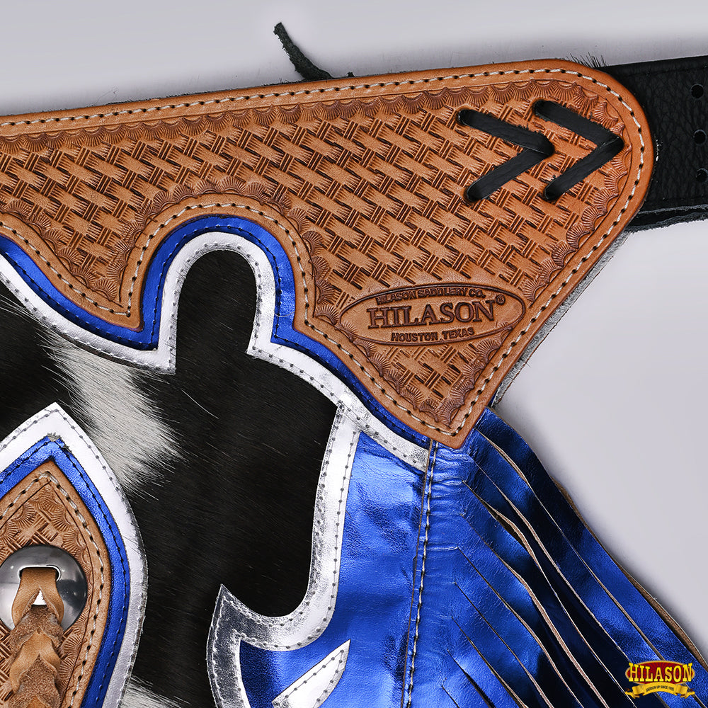 Hilason Handmade Genuine Leather Chaps Adult Handtooled Rodeo Bull Riding