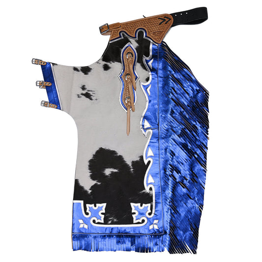 Hilason Handmade Genuine Leather Chaps Adult Handtooled Rodeo Bull Riding