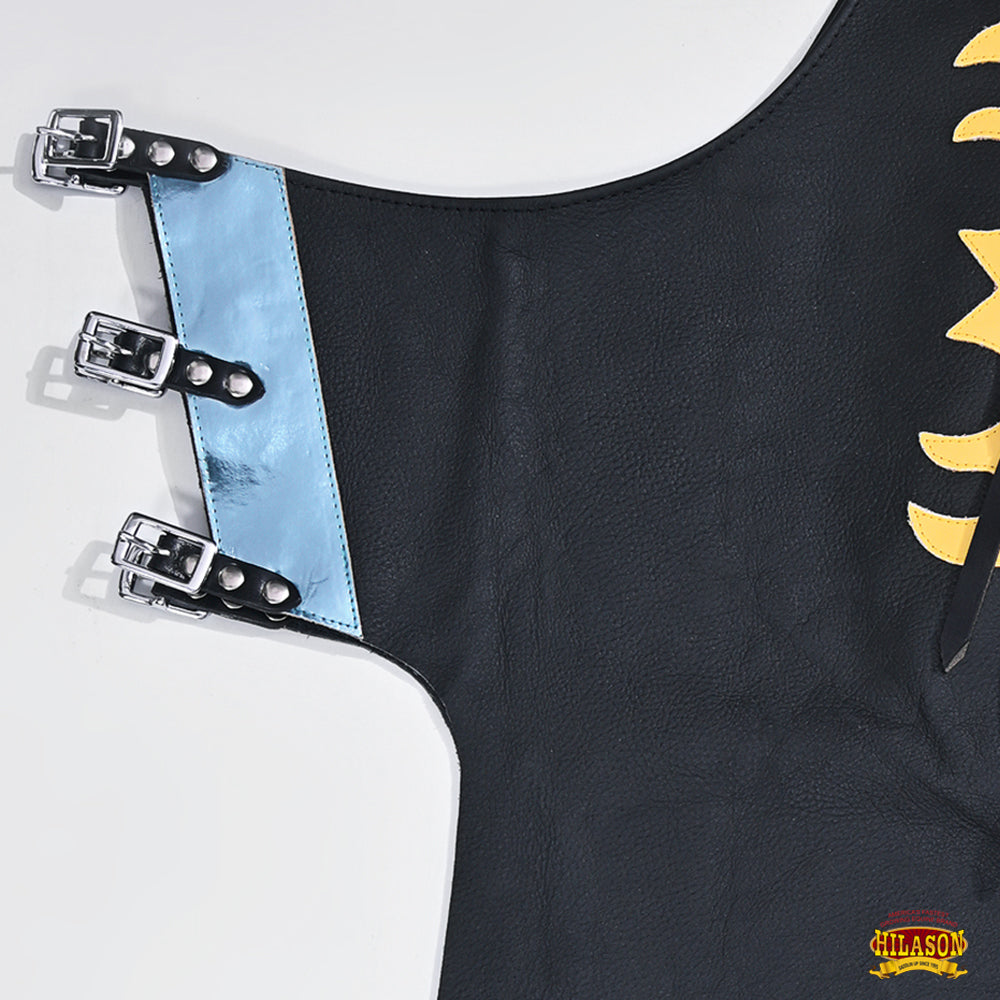 Hilason Pro Rodeo Bull Riding Chaps Youth Genuine Leather Large