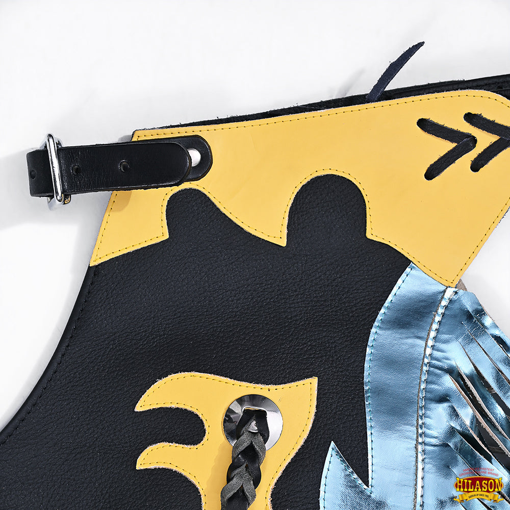 Hilason Pro Rodeo Bull Riding Chaps Youth Genuine Leather Large