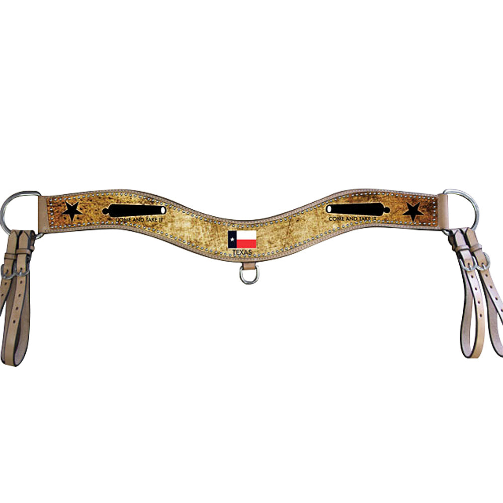 Hilason Western Horse Tripping Breast Collar Texas Flag American Leather
