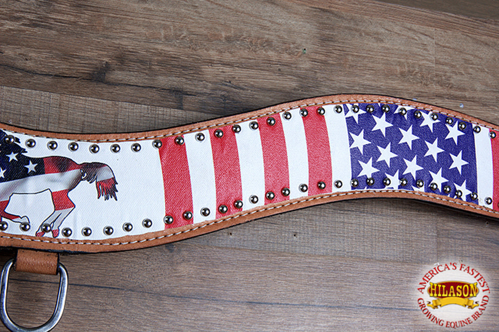 Hilason Western Horse Tripping Breast Collar Us Flag American Leather