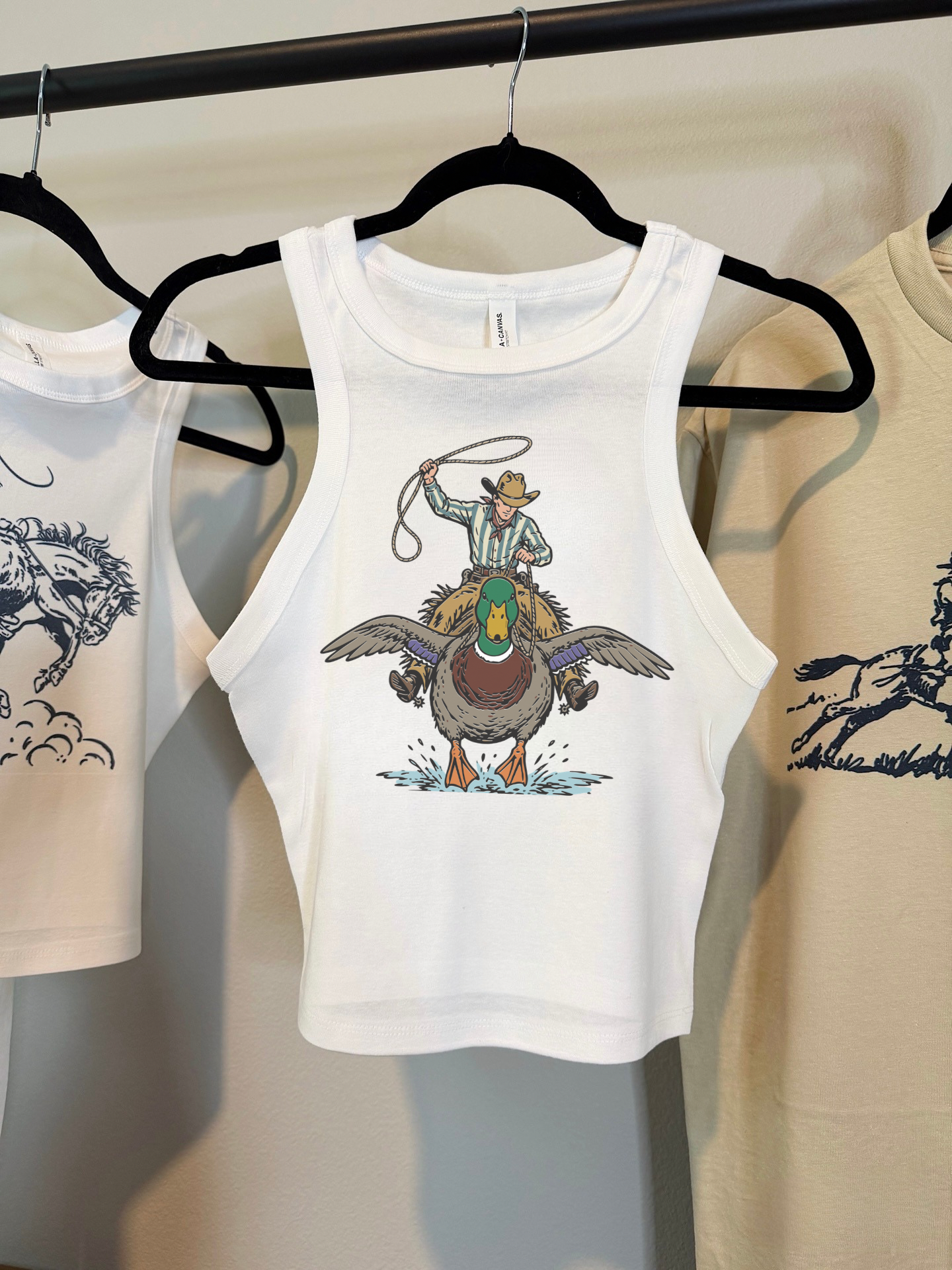 Cowboy Mallard Cropped Tank
