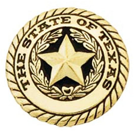 1-1/4 In Western Texas Seal Concho Round Shape Brass Plated