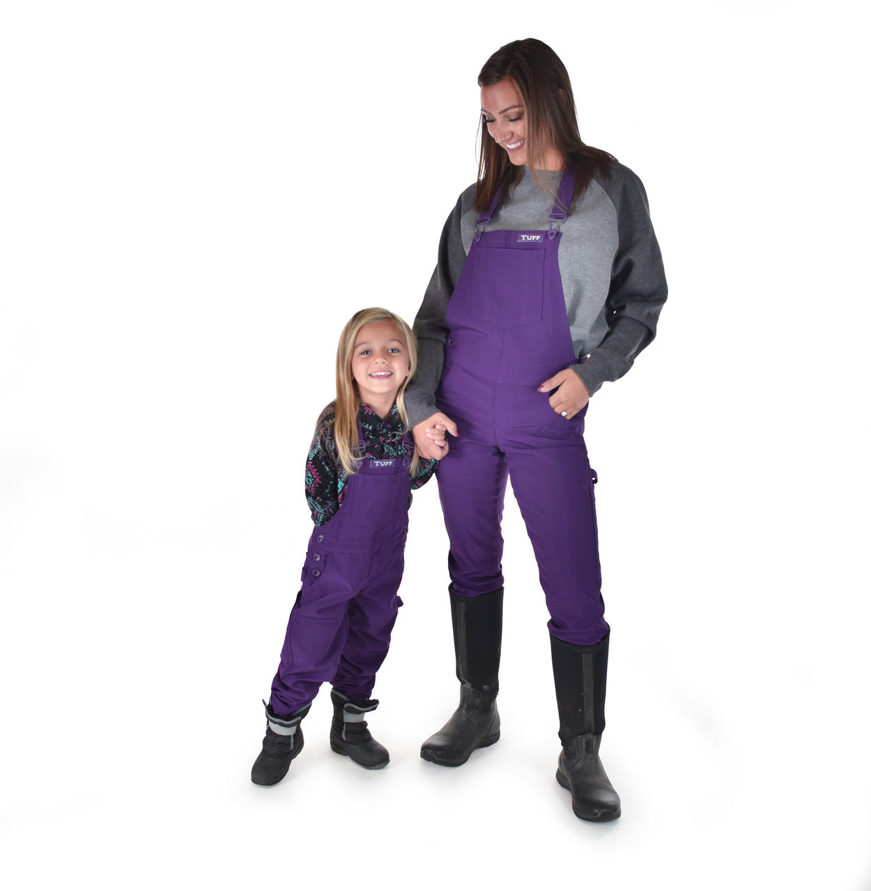 Work Hard Play Hard (WHPH) Bib Overall Cowgirl Tuff *Tuck In Purple