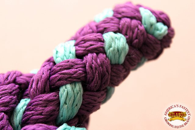 Hilason Horse Riding Poly Lead Rope 1/4" X 9 Ft. Red Turquoise