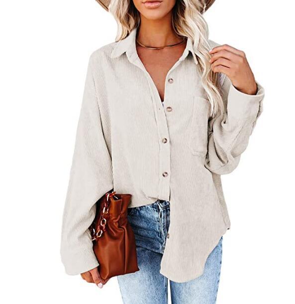 Corduroy Country Chic Shirt – Stylish Single-Breasted Cowgirl Shirt