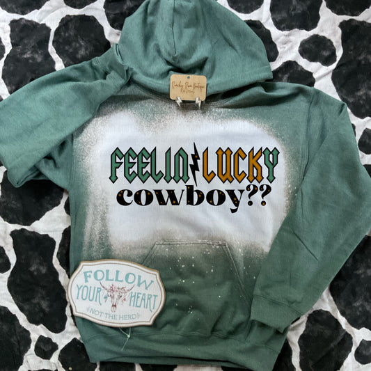 Feelin Lucky Cowboy Western Hoodie