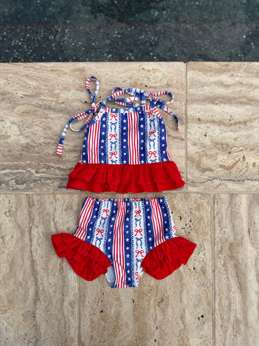 Little Miss America 2 Piece Swim Suit (FINAL SALE)