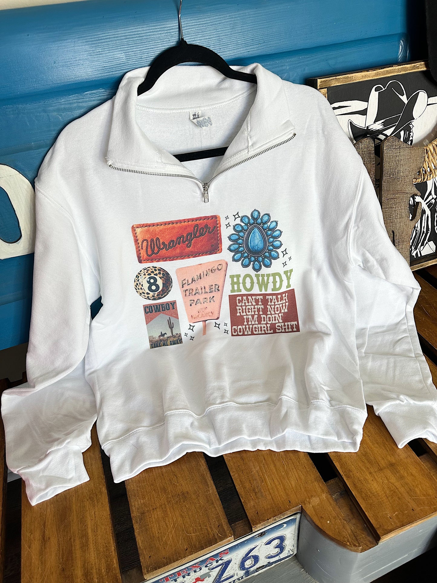 Cowgirl Collage TEE, CREWNECK or QUARTER ZIP