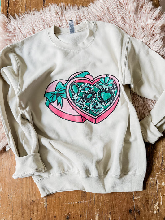 Box of Turquoise - Graphic Top