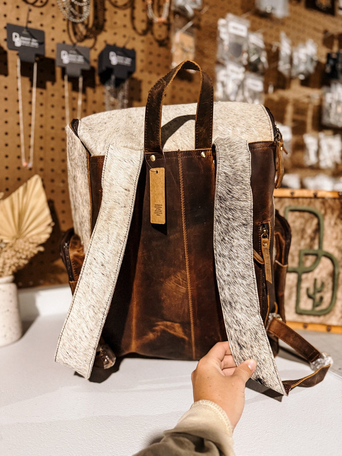 Evangeline Cowhide Backpack #29