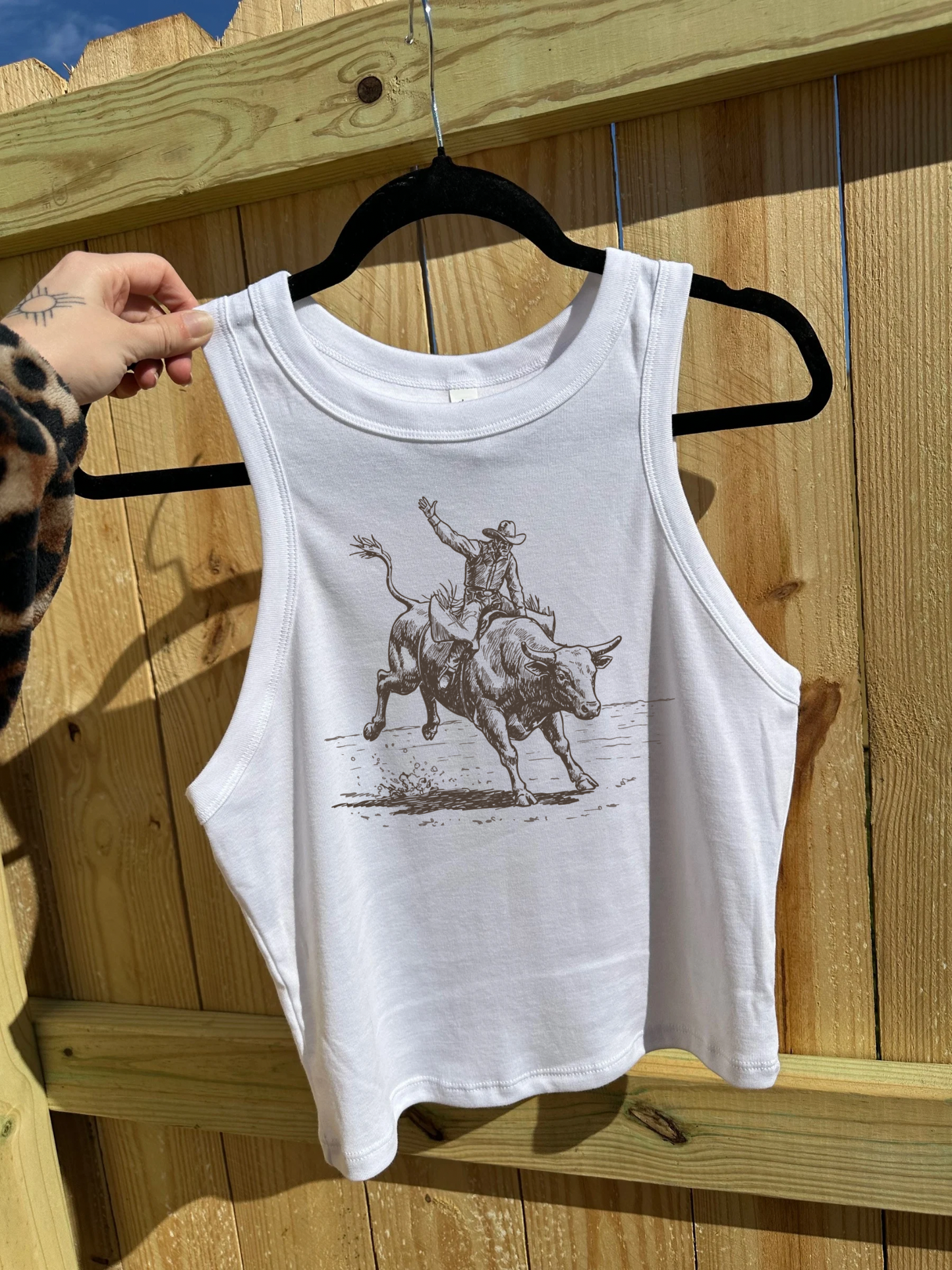 Vintage Bull Rider Cropped Tank