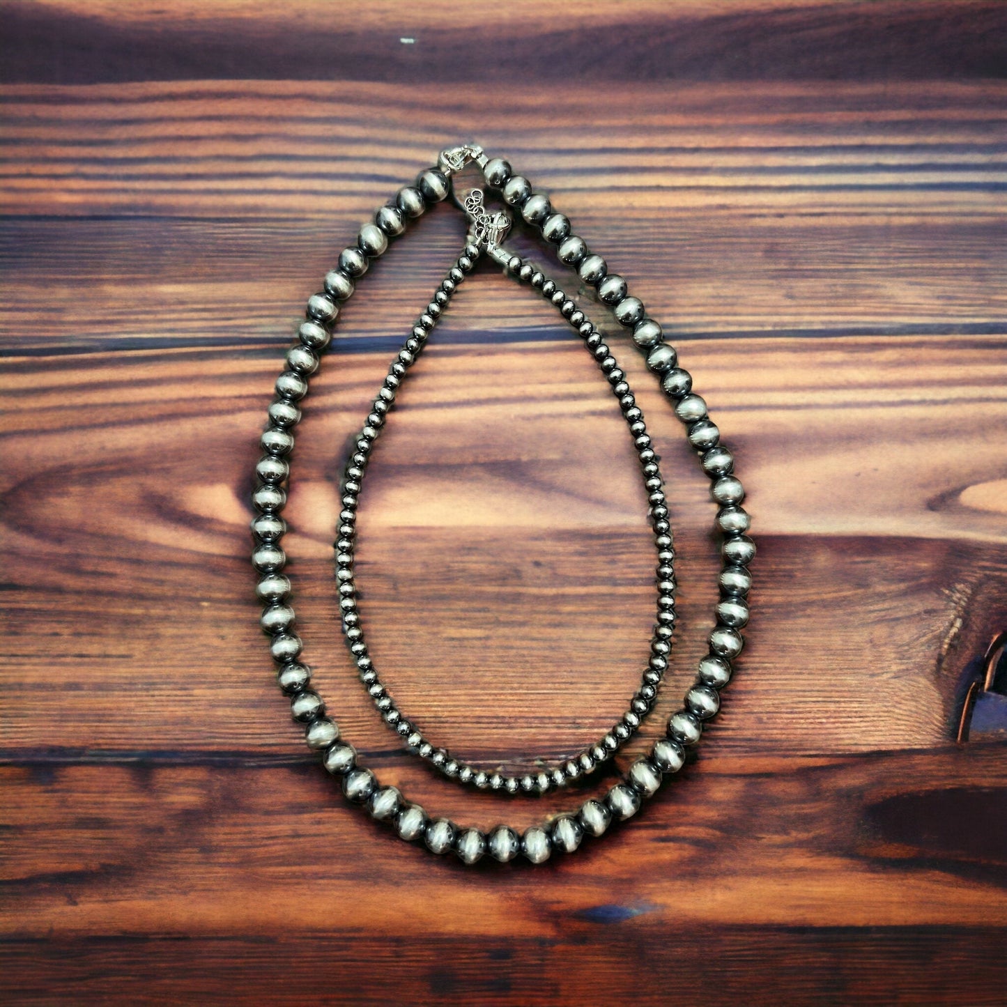 8mm Sterling Pearl Necklace — 18 inch
