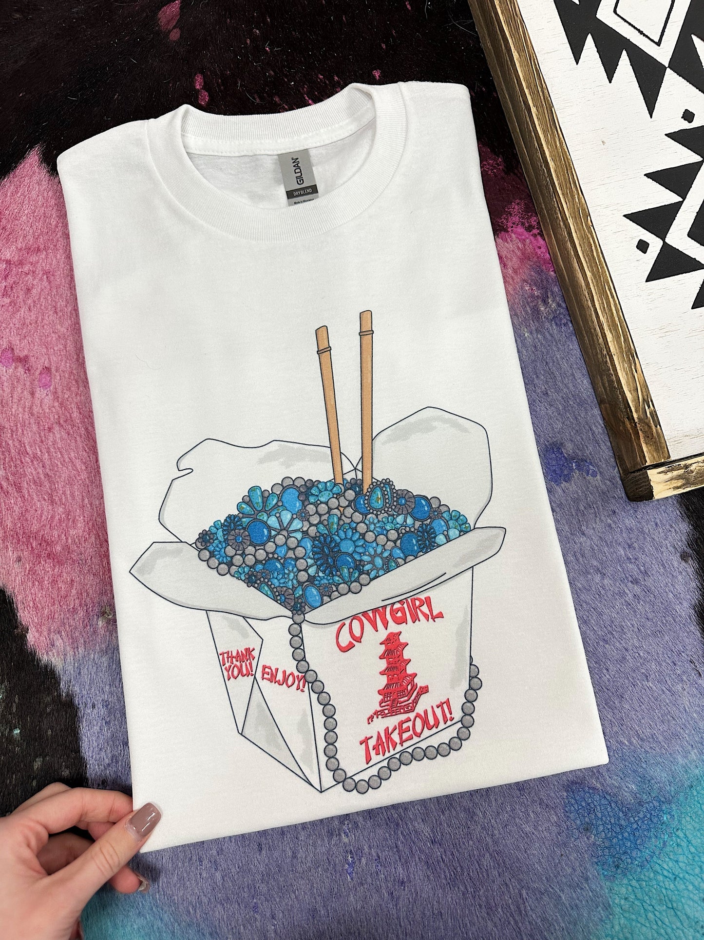 Cowgirl Takeout TEE or CREWNECK
