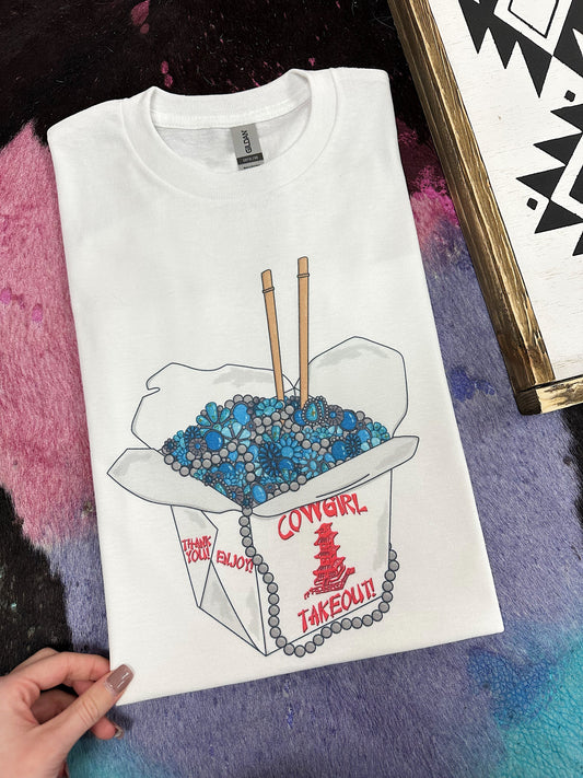 Cowgirl Takeout TEE or CREWNECK
