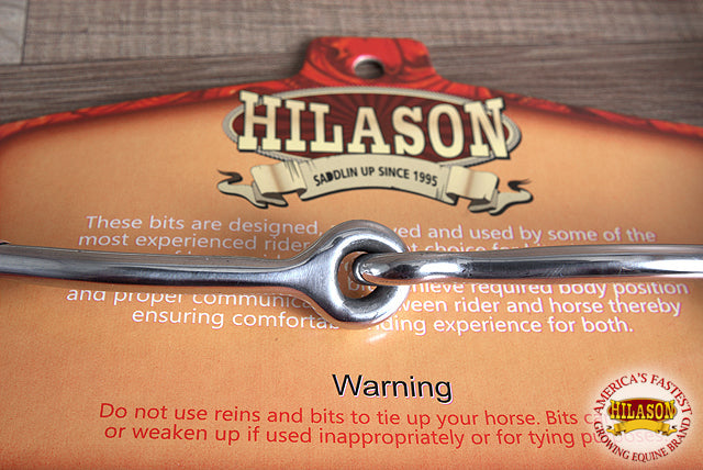 Hilason Western Horse Mouth Stainless Steel Ring Combo Snaffle Hackamore Bit